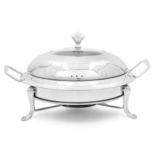 Stainless Steel Buffet Chafing Dish Cater Warmer with Glass Top Lid