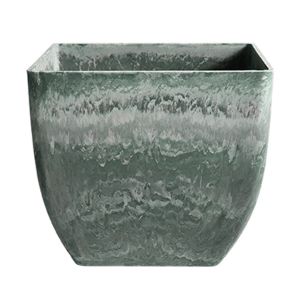 32cm Green Grey Square Resin Plant Flower Pot Planter Cachepot