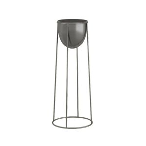 50cm Round Wire Metal Flower Pot Stand Black Flowerpot Rack Display