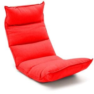 Foldable Tatami Floor Sofa Meditation Lounge Chair Recliner Red