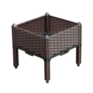 40cm Raised Planter Plants Box Outdoor Plastic Garden Bed with Legs