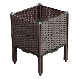 40cm Raised Planter Box Outdoor Plants Garden Bed with Legs Deepen