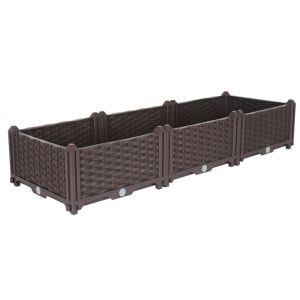 120cm Raised Planter Box Herb Flower Outdoor Plastic Plants Garden Bed