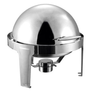 SOGA 6L Stainless Steel Chafing Food Warmer Catering  Round Roll Top