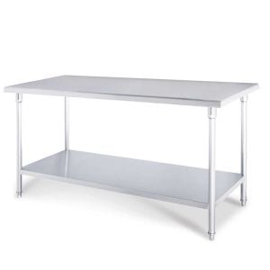 SOGA 120*70*85cm Commercial Catering Kitchen Stainless Steel Bench