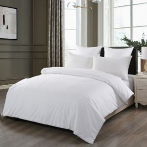 Royal Comfort 100% Silk Filled  Quilt With Cover - Single - White
