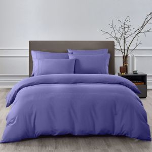 2000TC Quilt Cover Set Bamboo Cooling Double - Royal Blue