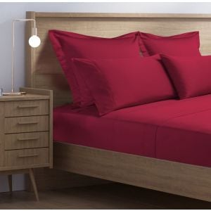 1000TC Bamboo Cotton Sheets Pillowcases Set - Queen - Bordeaux