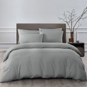 2000TC 6 Piece Bamboo Sheet & Quilt Cover Set Queen - Grey