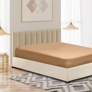 1000 Thread Count Fitted Sheet Cotton Blend  - King - Linen