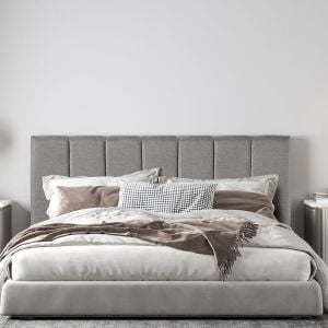 Decor Valencia Headboard Bedhead Upholstered - King - Mid Grey