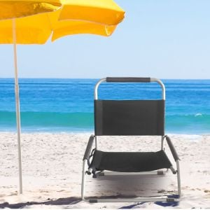 Outdoors Beach Chair 2 Pack Folding Portable  Outdoors - Black