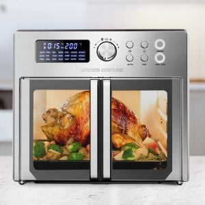 Kitchen 25 Litre Air Fryer Oven French Door Multifunctional Silver