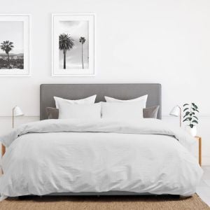 1200 Thread Count 100% Cotton Quilt Cover Set - Super King - White