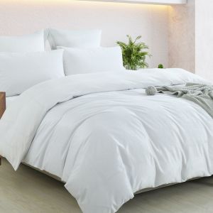 Velvet Quilt Cover Set Super Soft Luxurious Warmth Bedding King White