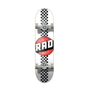 RAD Complete Progressive 7.75in x 31in Skateboard Checker White Black