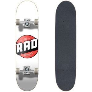 RAD Complete Progressive 8 x 32in Skateboard - Logo Classic White