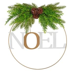 Santas Helper Noel Christmas Wreath Charming Seasonal Touch 50CM