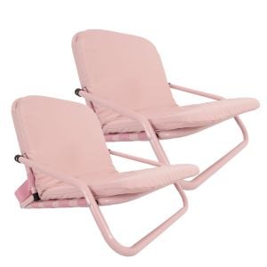 Outdoors Beach Chair Summer Camping Foldable Folding 2 Pack - Pink