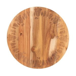 18 Inch Wooden Lazy Susan Tray - Trees