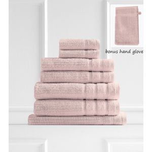 Royal Comfort Eden Egyptian Cotton 600GSM 8 Piece Towels Set - Blush