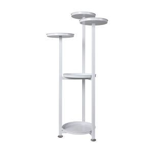 Levede Plant Stand Outdoor Indoor Flower Rack Garden Shelf White 100CM