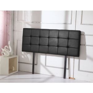 Pu Leather Double Bed Deluxe Headboard Bedhead - Black