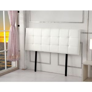 Pu Leather Queen Bed Deluxe Headboard Bedhead - White