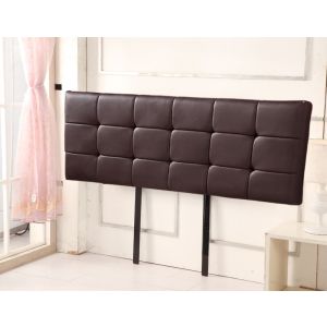 Pu Leather King Bed Deluxe Headboard Bedhead - Brown