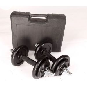20kg Black Dumbbell Set With Carrying Case