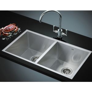 820x457mm Handmade Stainless Steel Kitchen Laundry Sink With Waste