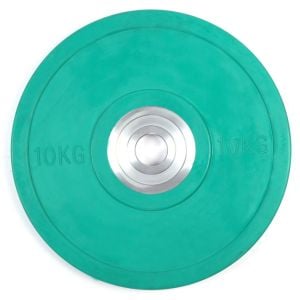 10kg Pro Olympic Rubber Bumper Weight Plate Green