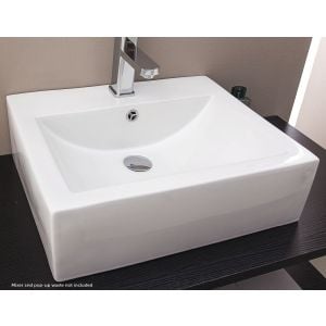 Ceramic Rectangular Above Countertop Basin For Vanity