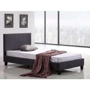 Single Linen Fabric Bed Frame Grey
