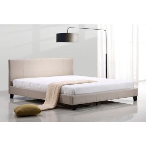 King Linen Fabric Bed Frame Beige