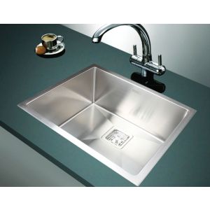 550x455mm Handmade 1.5mm Stainless Steel Kitchen Sink Square Waste