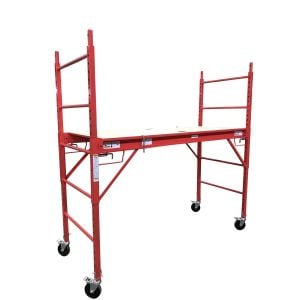 Safety Scaffolding Steel Ladder Red - 450kg