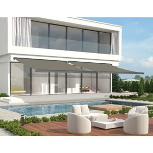 Heavy Duty Full Cassette Motorised Awning  Grey - 4.0m X 3.0m