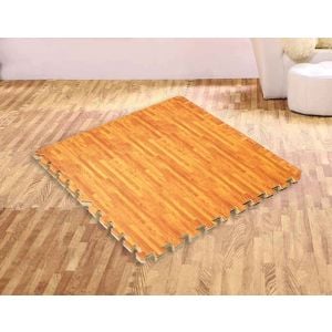 12 Tiles Eva Fitness Home Yoga Gym Interlocking Floor Puzzle Mat Wood