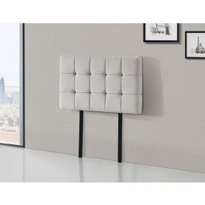 Linen Fabric Single Size Bed Deluxe Headboard Bedhead - Beige