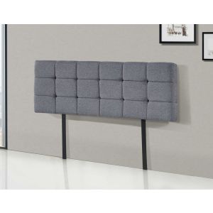 Linen Fabric Headboard Bedhead - Grey - Queen