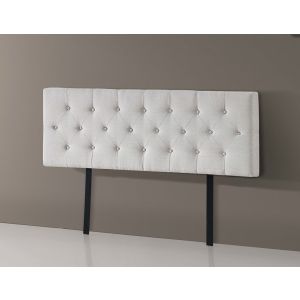 Linen Fabric Queen Bed Deluxe Headboard Bedhead Buttoned - Beige