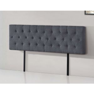Linen Fabric King Bed Deluxe  Headboard Bedhead - Grey