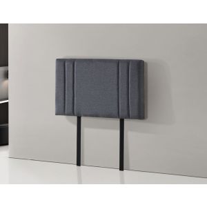 Linen Fabric Single Bed Deluxe Headboard Bedhead Plain - Grey