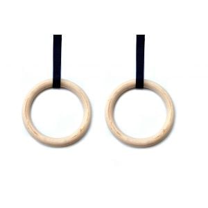 32mm Wooden Gymnastic Rings Olympic Gym Rings Strength Training