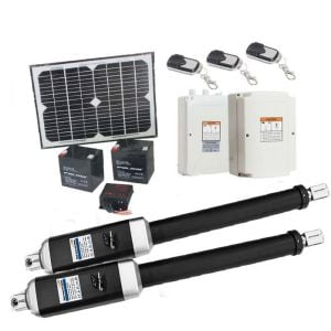 1200kg 10w Solar Double Swing Auto Motor Remote Gate Opener
