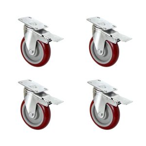 4 X 5 Inch Heavy Duty 400kg Swivel Castor Wheels Furniture Caster