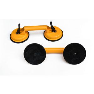 2x 100kg Aluminum Alloy Double Locking Suction Cup Glazer Glass Lifter
