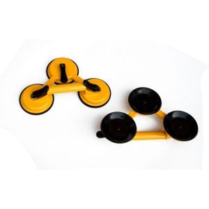 2x 150kg Load Aluminum Triple Suction Pad Glazer Glass Sucker Lifter