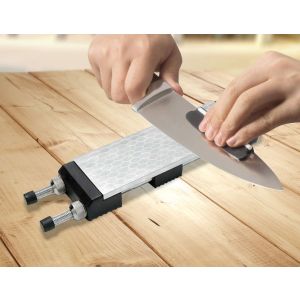Double-sided Diamond Knife Sharpeners Sharpening Stone W/ Stone Holder